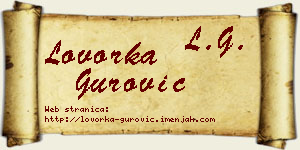 Lovorka Gurović vizit kartica